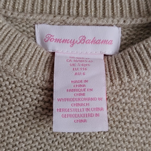 🎄Tommy Bahama Girl's Holiday Asymmetric Sweater - Picture 3 of 5